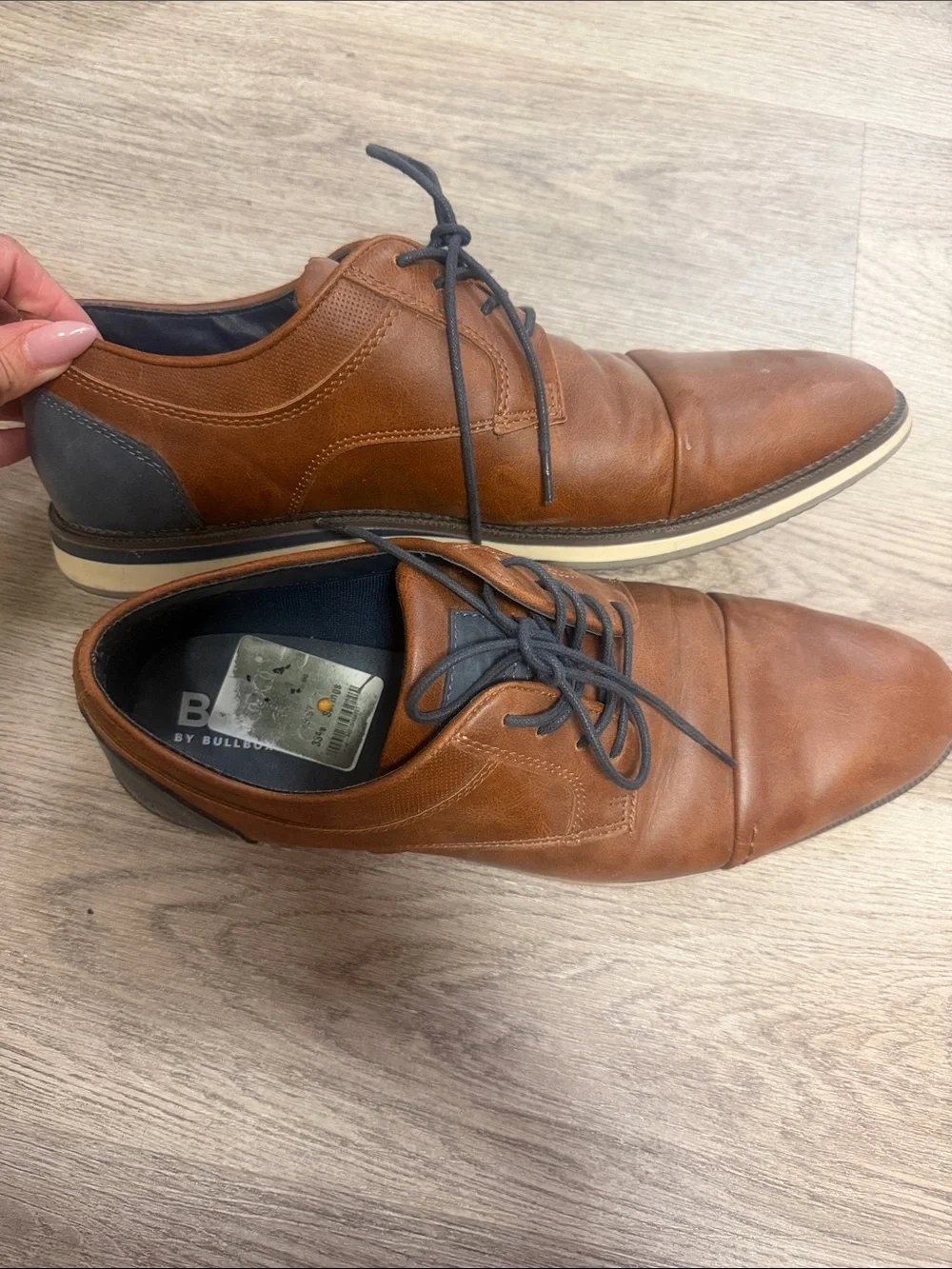 Men's Brown Leather Lace-Up Dress Shoes